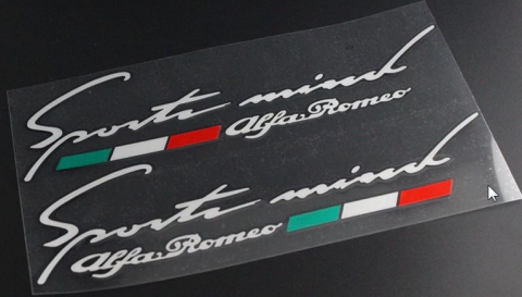 Alfa Romeo Flag Badge Aufkleber